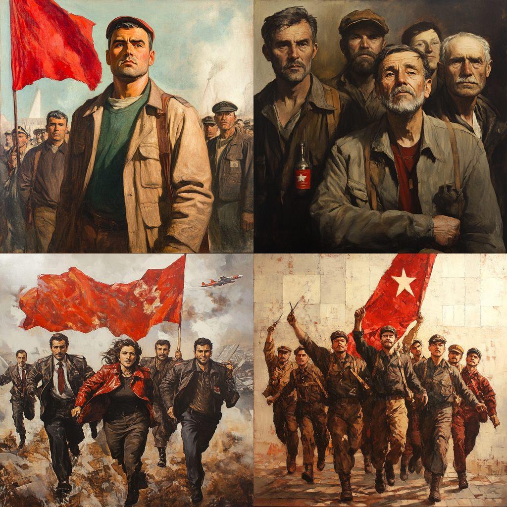 Socialist realism style, Midjourney V6.1, render 1 of 4