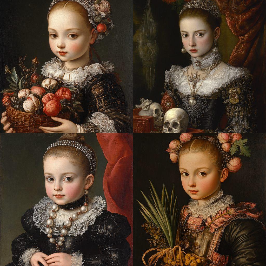 Sofonisba Anguissola style, Midjourney V6.1, render 1 of 4