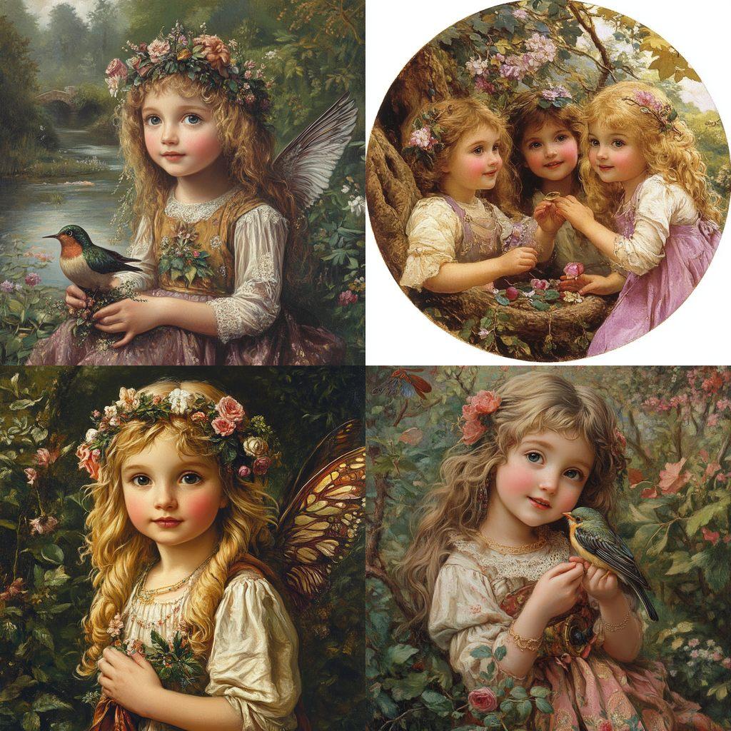 Sophie Gengembre Anderson style, Midjourney V6.1, render 1 of 4