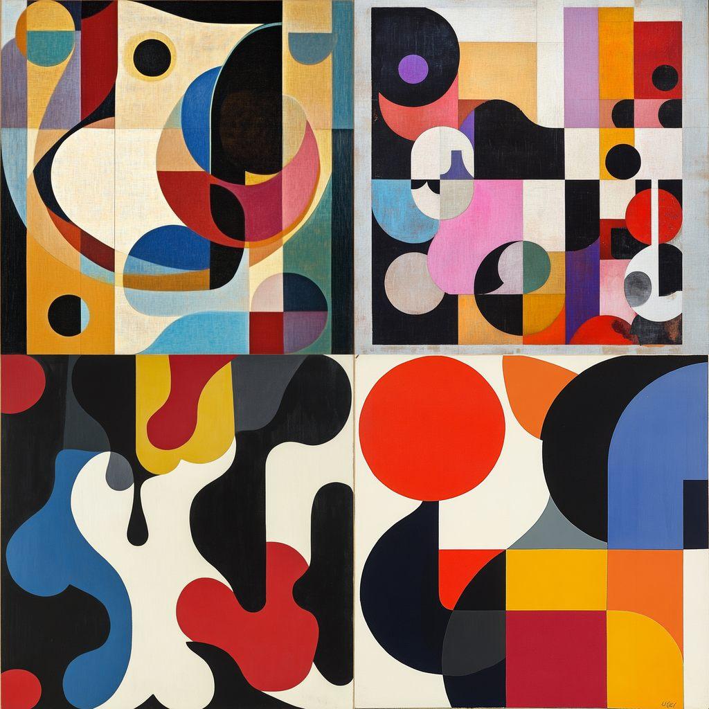 Sophie Taeuber-Arp style, Midjourney V6.1, render 1 of 4