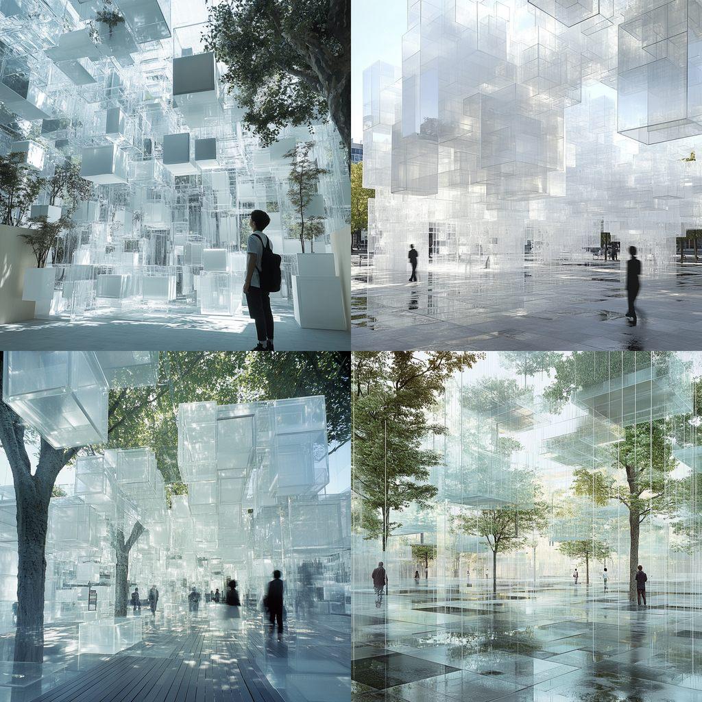 Sou Fujimoto style, Midjourney V6.1, render 1 of 4