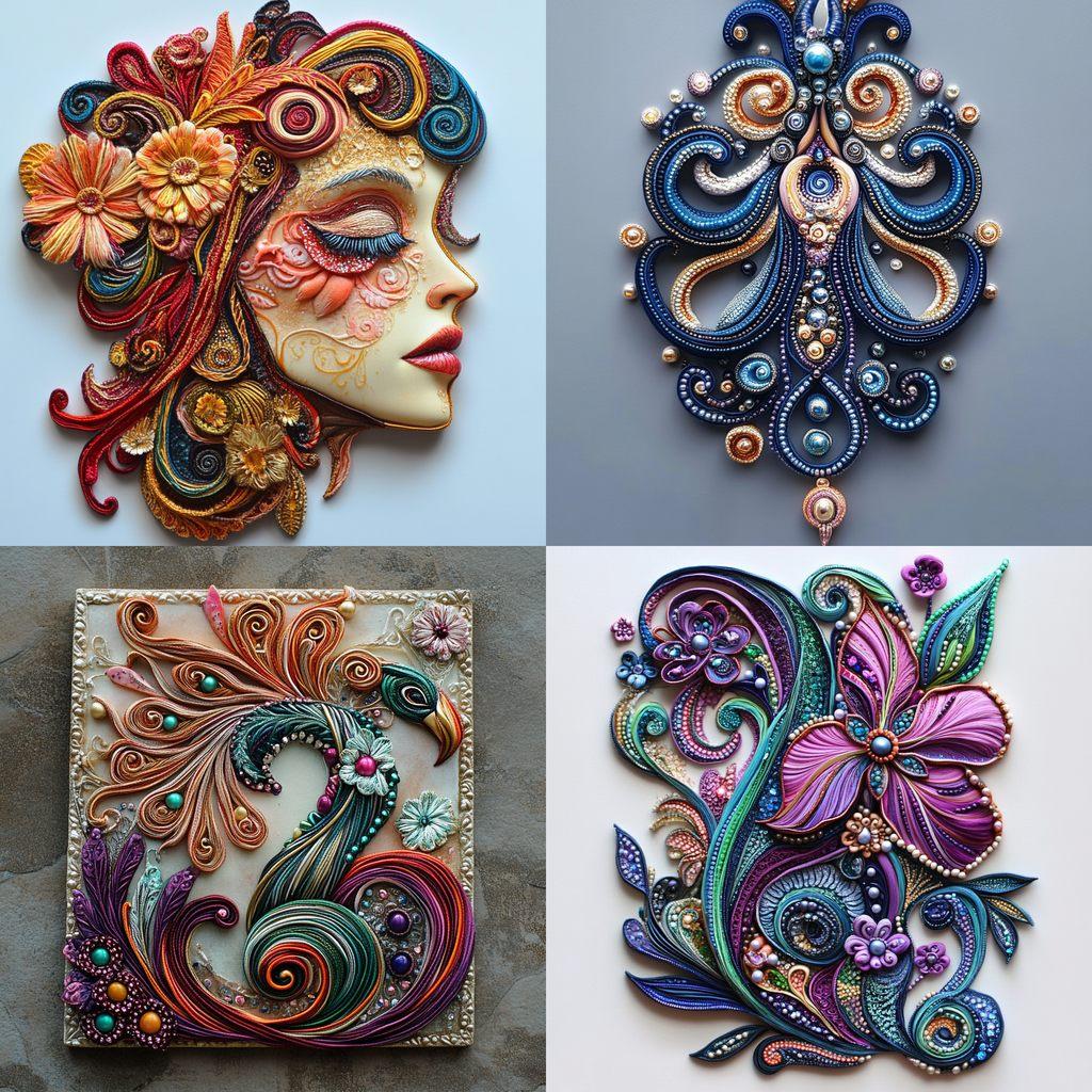 Soutache style, Midjourney V6.1, render 1 of 4
