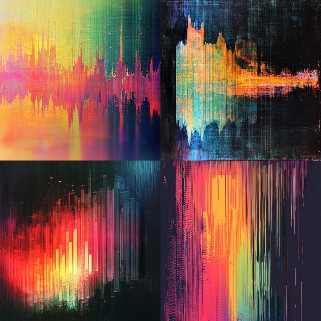 Spectrogram style, Midjourney V6.1, render 1 of 4