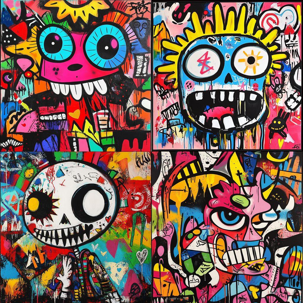 Speedy Graphito style, Midjourney V6.1, render 1 of 4