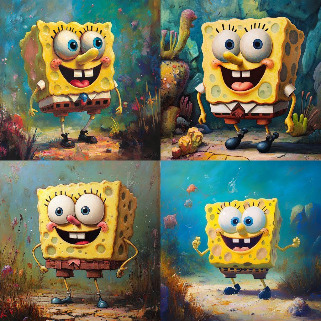 SpongeBob SquarePants style, Midjourney V6.1, render 1 of 4