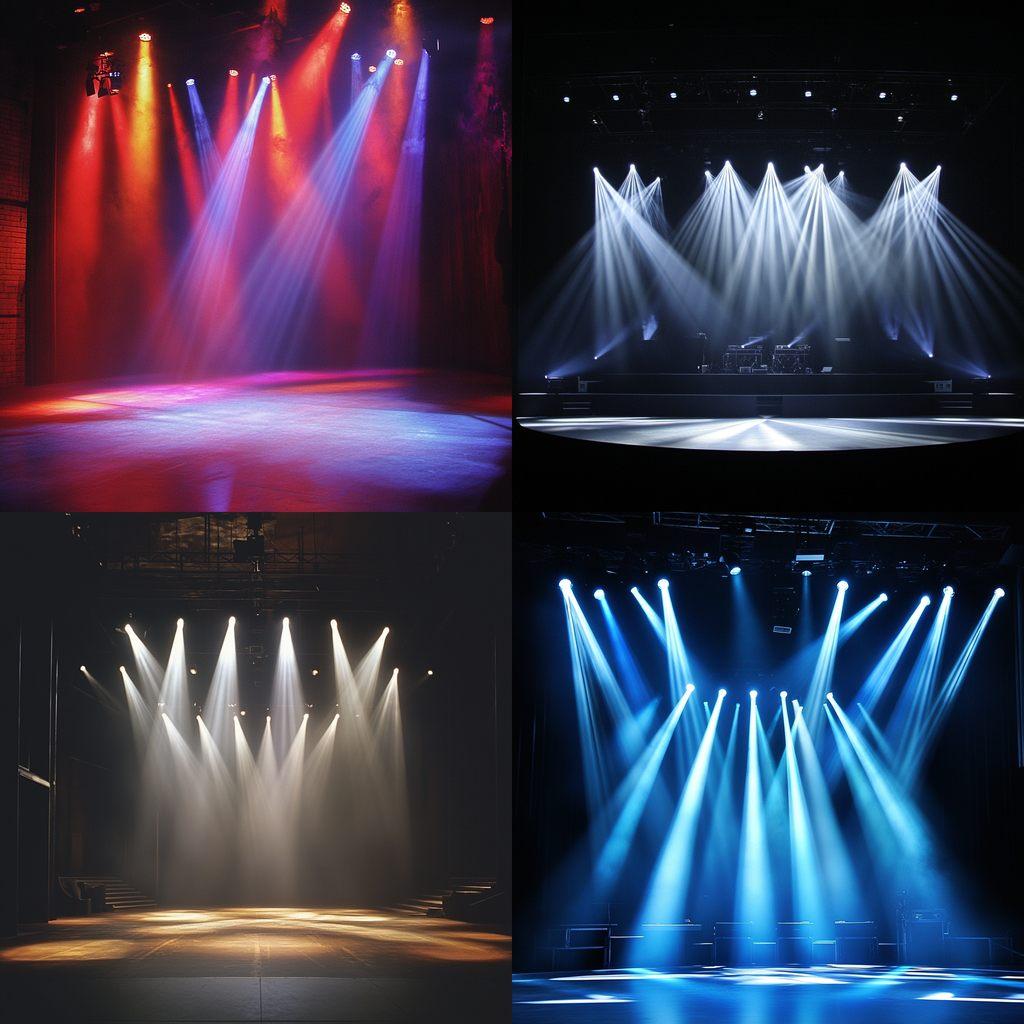 Stage lighting style, Midjourney V6.1, render 1 of 4