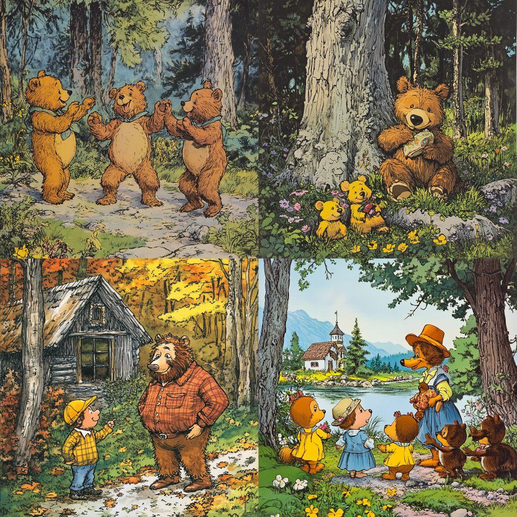 Stan Berenstain style, Midjourney V6.1, render 1 of 4
