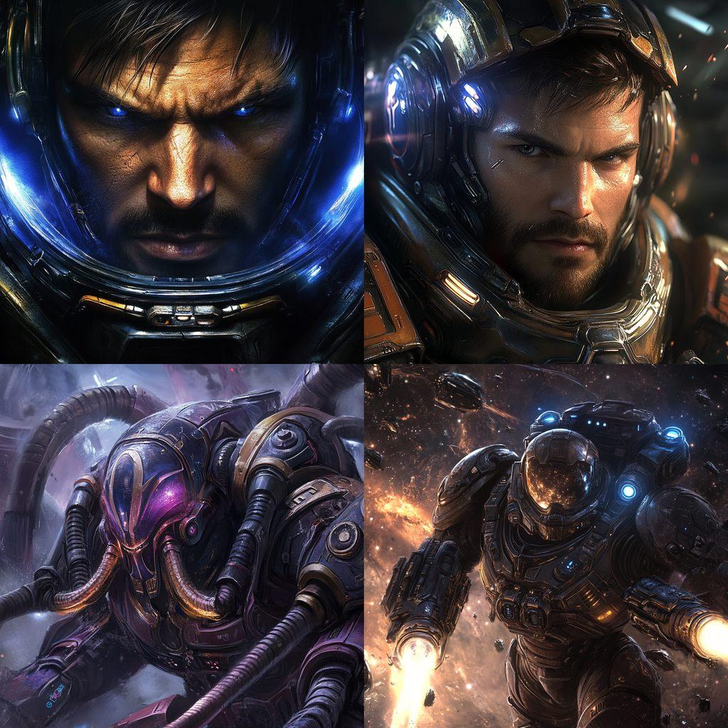 StarCraft style, Midjourney V6.1, render 1 of 4
