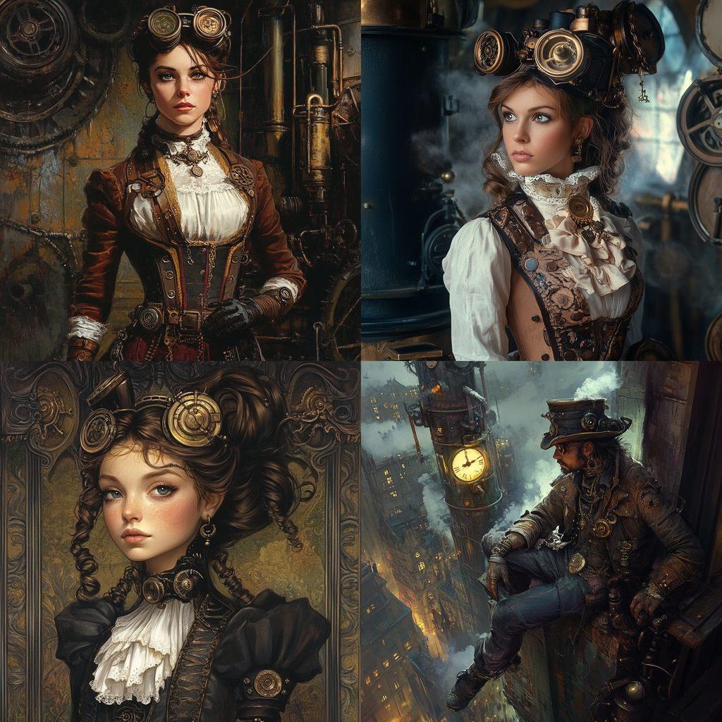 Steampunk style, Midjourney V6.1, render 1 of 4