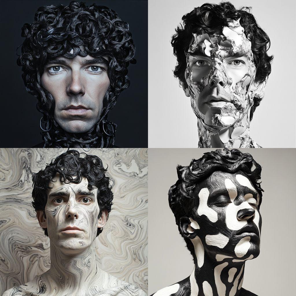 Stefan Sagmeister style, Midjourney V6.1, render 1 of 4