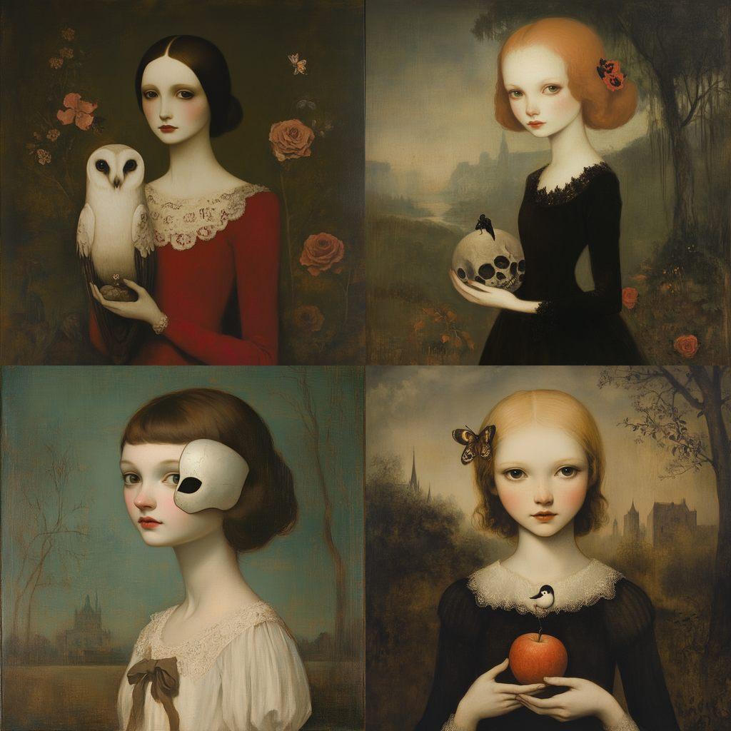 Stephen Mackey style, Midjourney V6.1, render 1 of 4