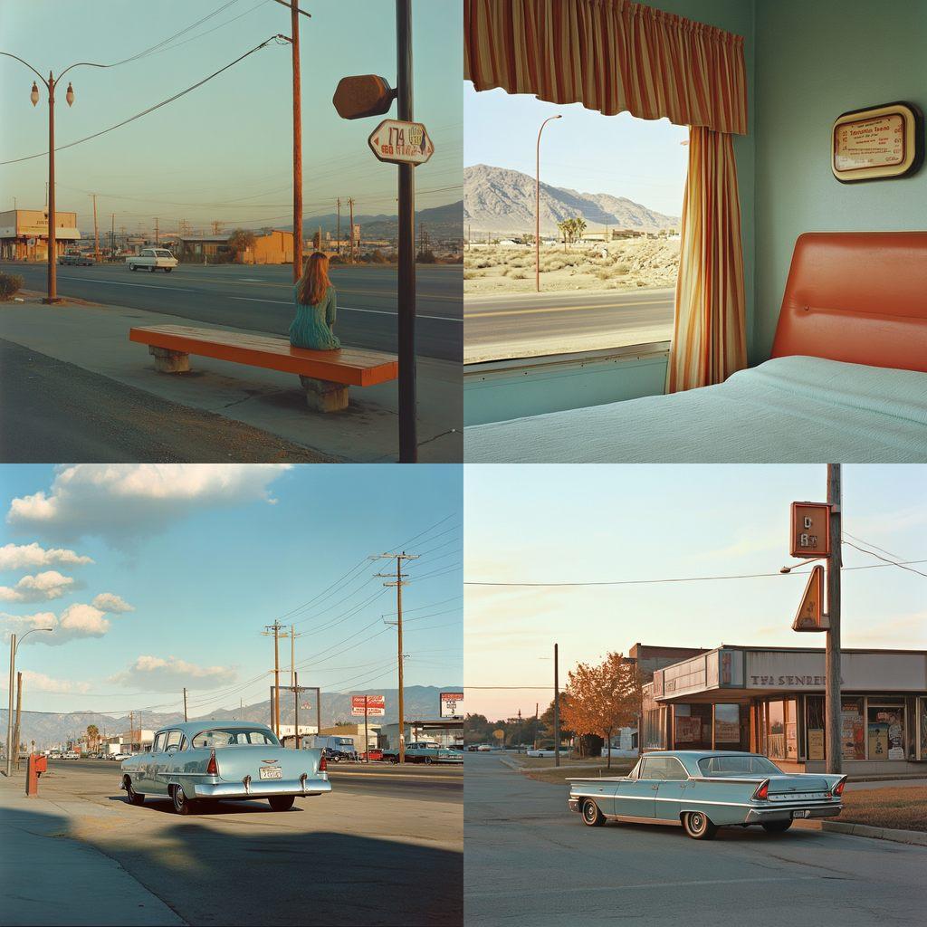 Stephen Shore style, Midjourney V6.1, render 1 of 4