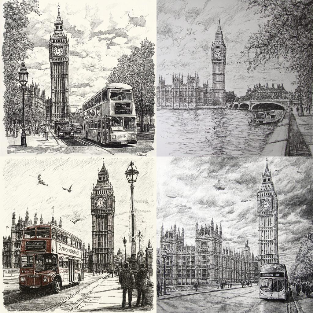 Stephen Wiltshire style, Midjourney V6.1, render 1 of 4