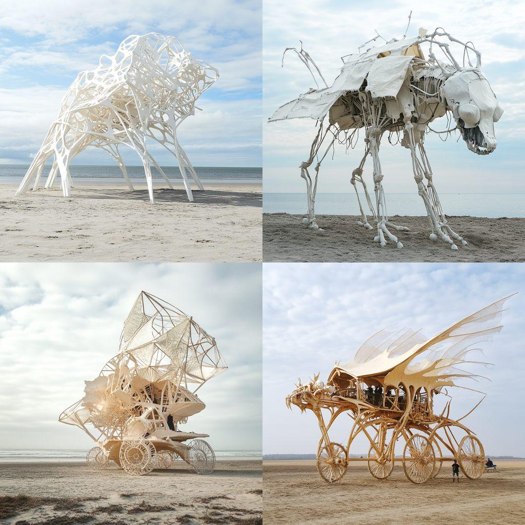 Strandbeest style, Midjourney V6.1, render 1 of 4