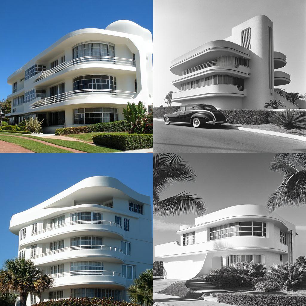 Streamline Moderne architecture style, Midjourney V6.1, render 1 of 4