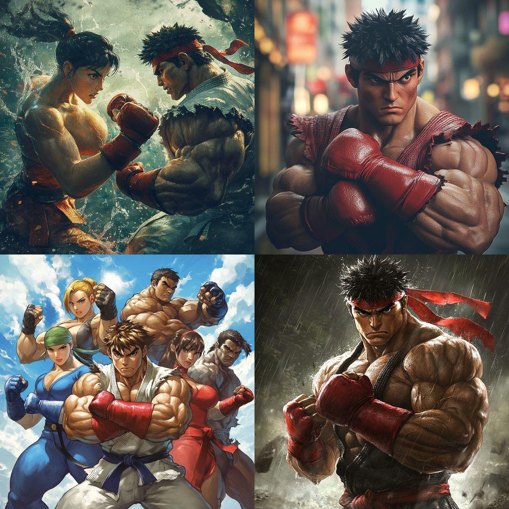 Street Fighter style, Midjourney V6.1, render 1 of 4