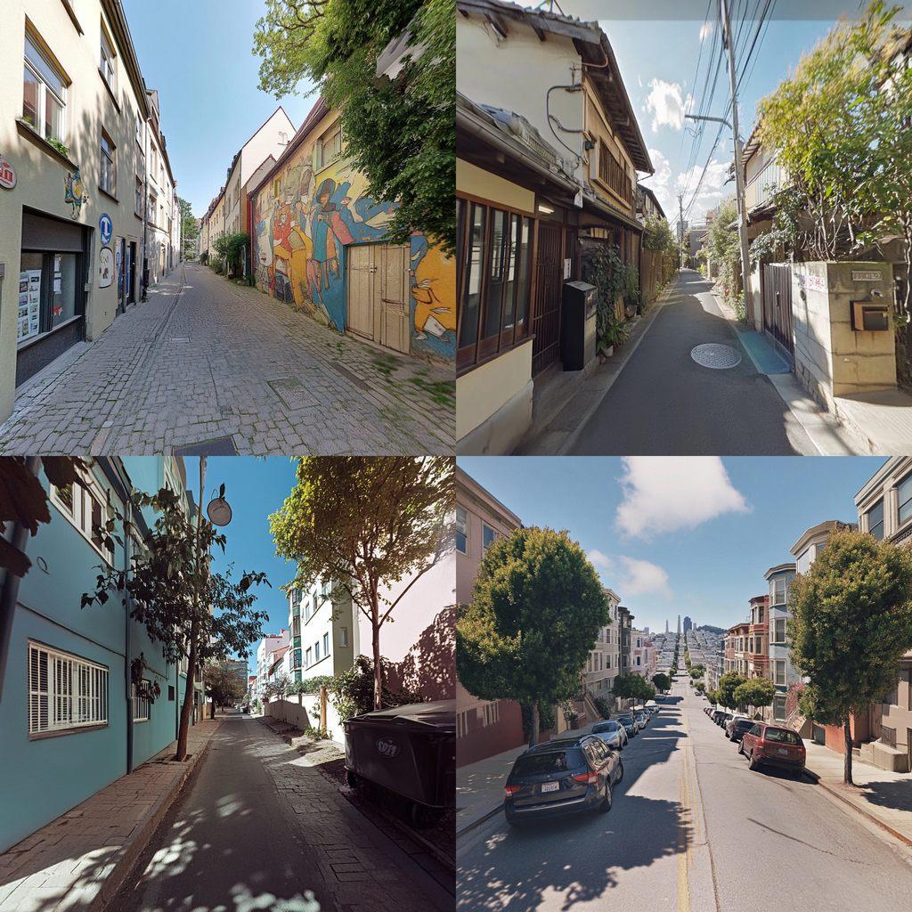 Streetview style, Midjourney V6.1, render 1 of 4