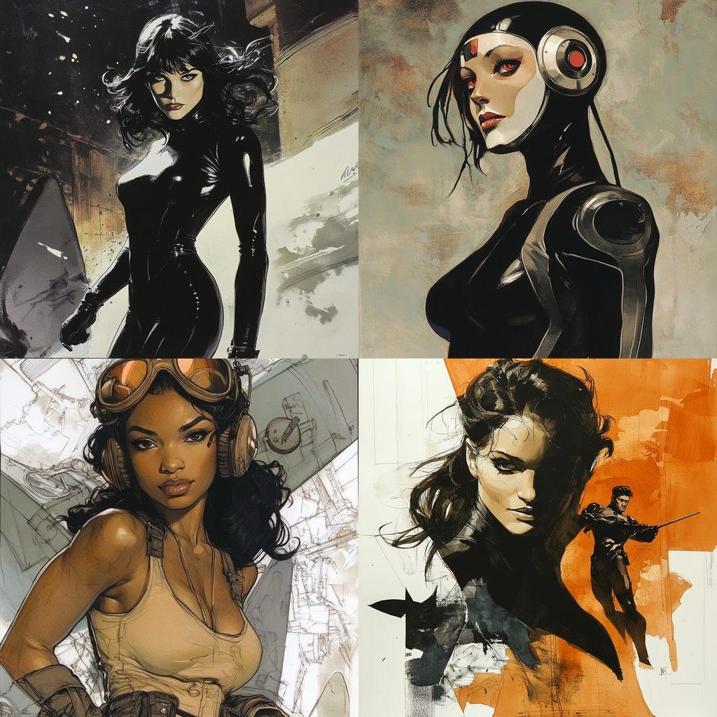 Stuart Immonen style, Midjourney V6.1, render 1 of 4