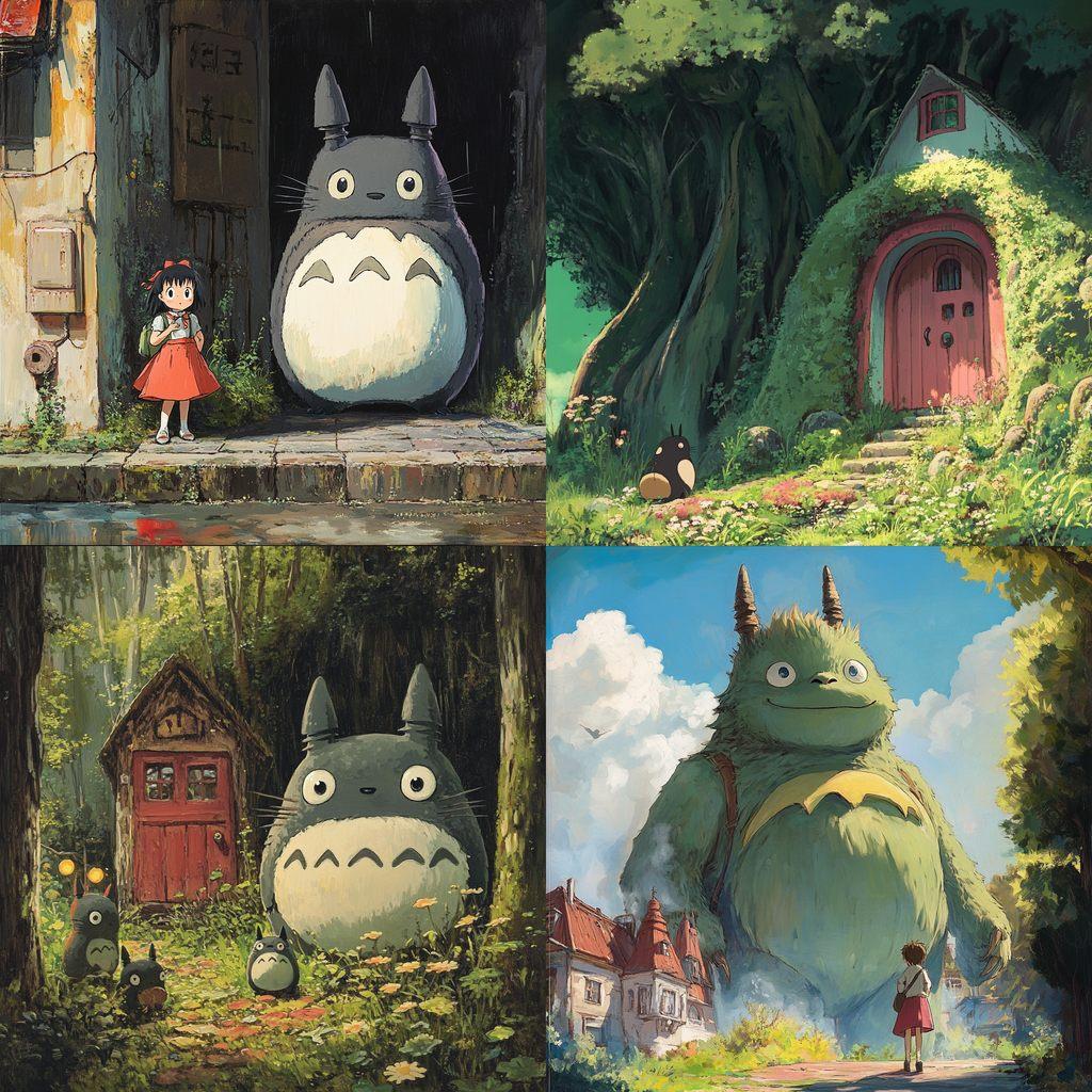 Studio Ghibli style, Midjourney V6.1, render 1 of 4