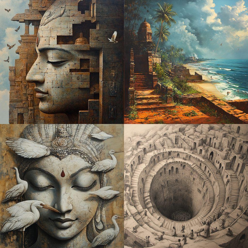Sudarsan Pattnaik style, Midjourney V6.1, render 1 of 4