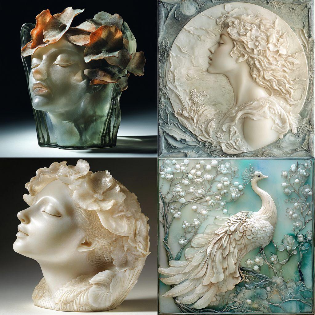 Suzanne Lalique style, Midjourney V6.1, render 1 of 4