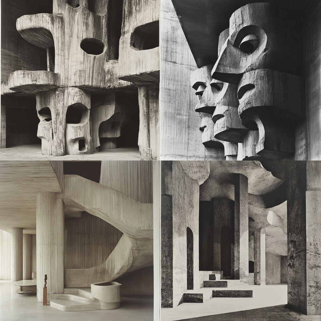 Sverre Fehn style, Midjourney V6.1, render 1 of 4