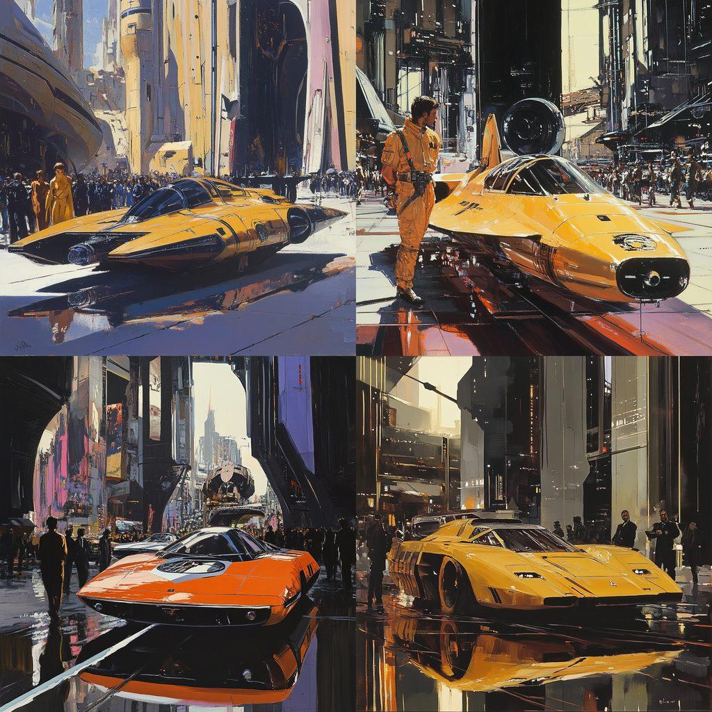 Syd Mead style, Midjourney V6.1, render 1 of 4