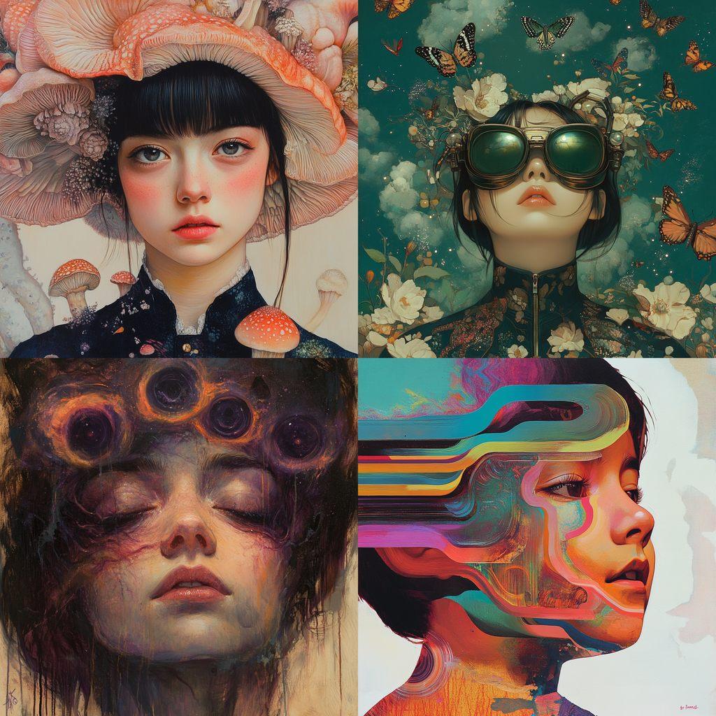 Synchromism style, Midjourney V6.1, render 1 of 4