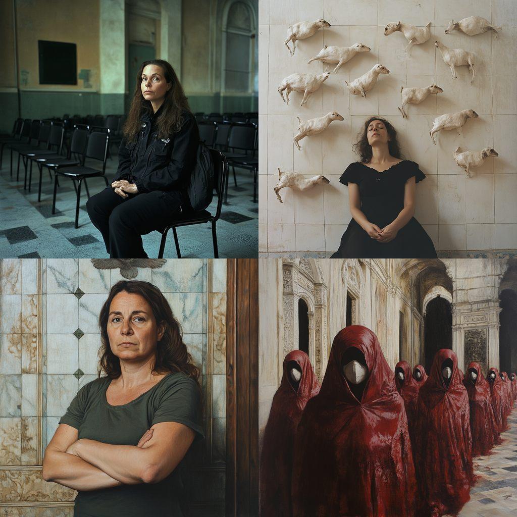 Tania Bruguera style, Midjourney V6.1, render 1 of 4
