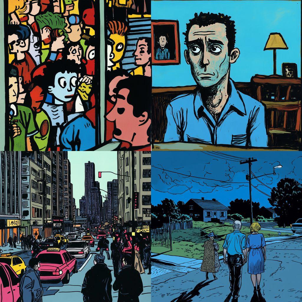 Ted Rall style, Midjourney V6.1, render 1 of 4