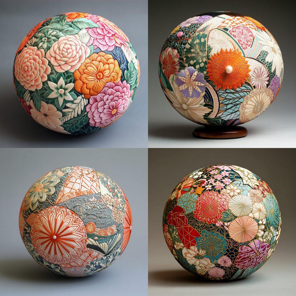 Temari style, Midjourney V6.1, render 1 of 4