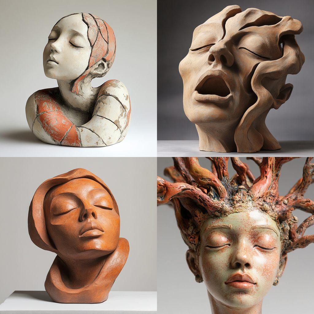 Terracotta style, Midjourney V6.1, render 1 of 4