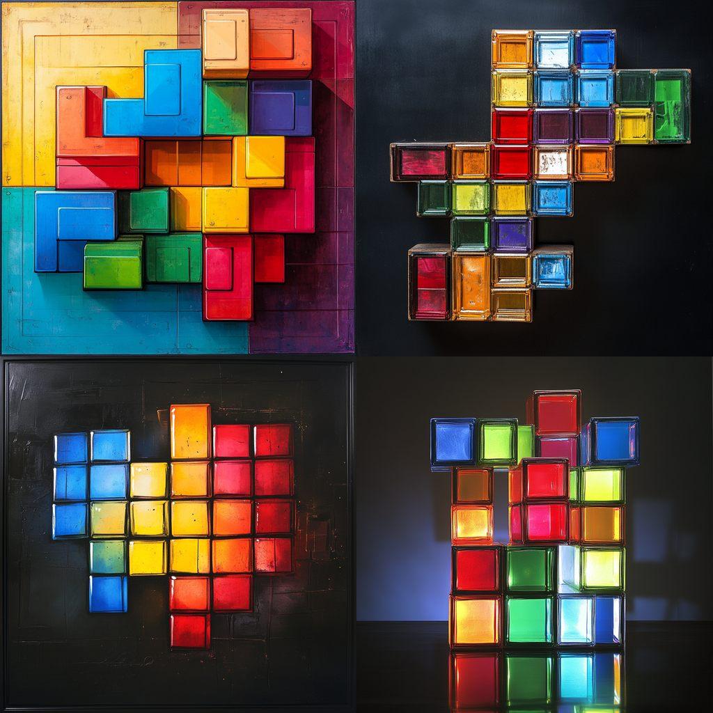 Tetris style, Midjourney V6.1, render 1 of 4