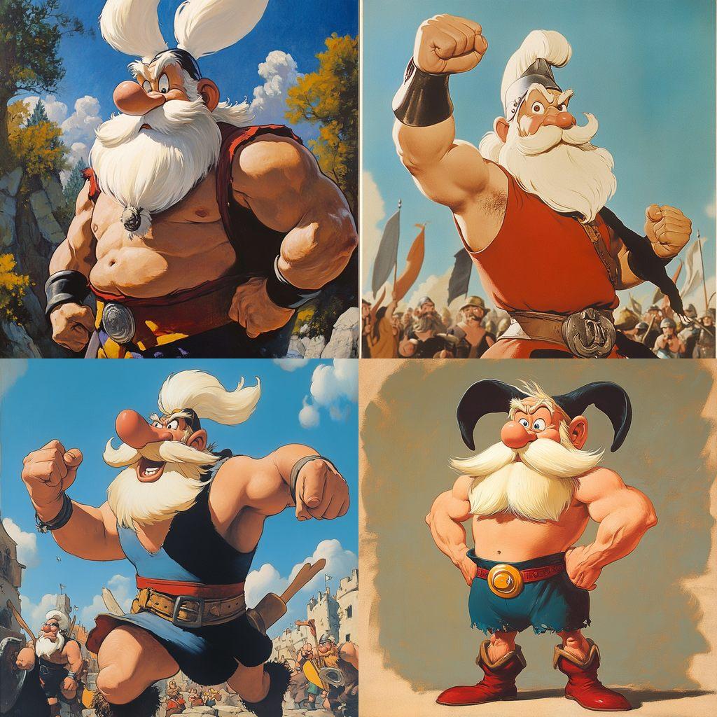 The Adventures of Asterix style, Midjourney V6.1, render 1 of 4