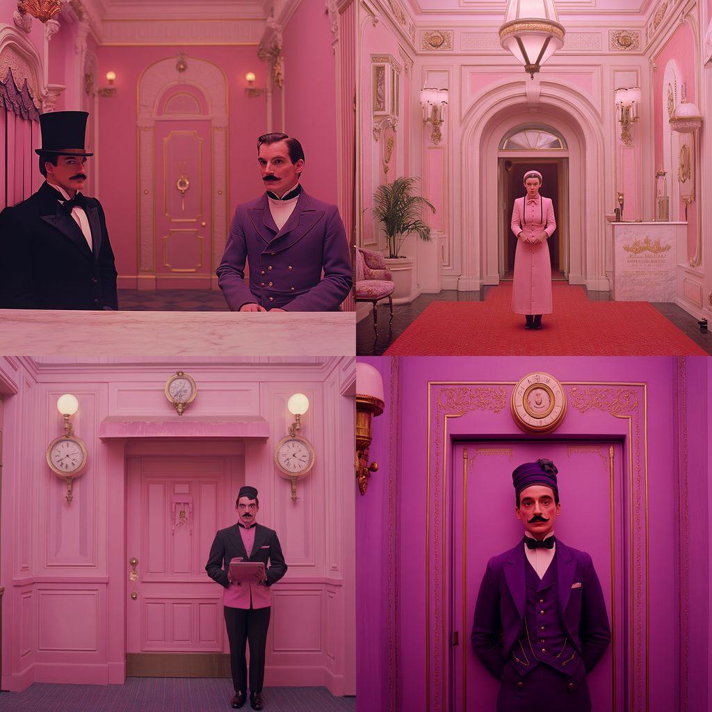 The Grand Budapest Hotel style, Midjourney V6.1, render 1 of 4