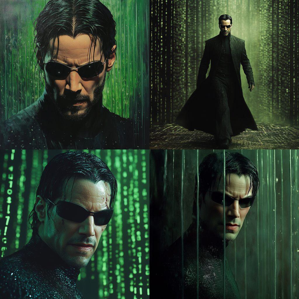 The Matrix style, Midjourney V6.1, render 1 of 4