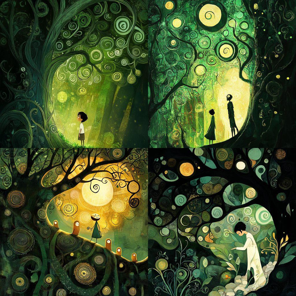 The Secret of Kells style, Midjourney V6.1, render 1 of 4