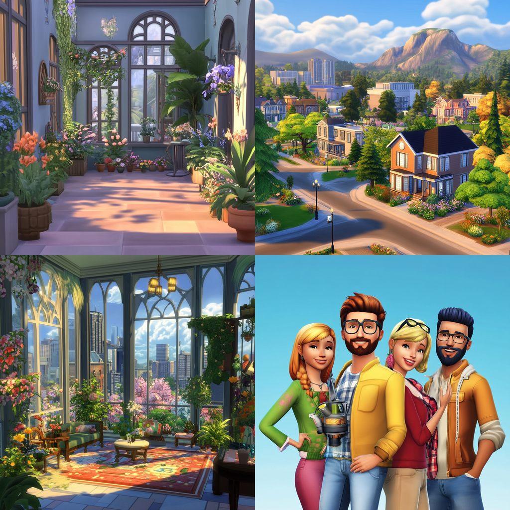 The Sims style, Midjourney V6.1, render 1 of 4