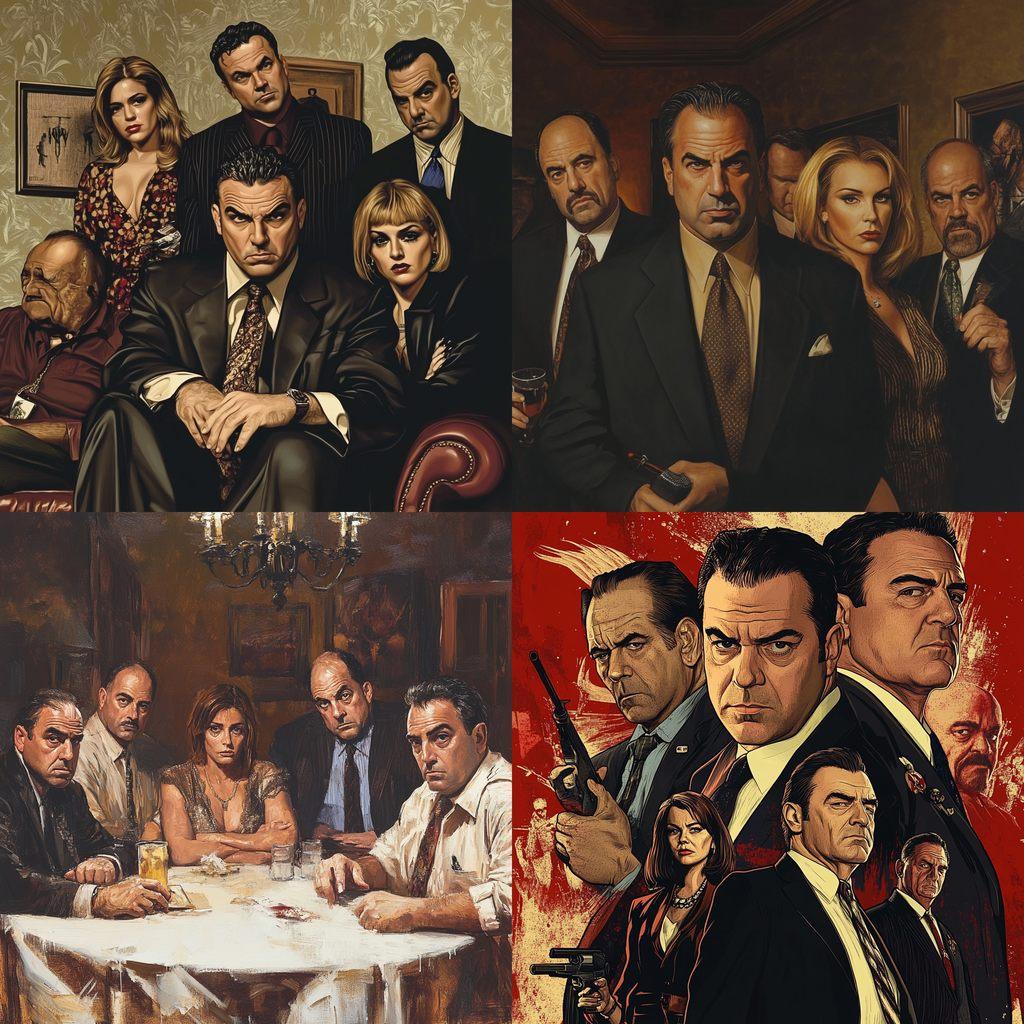 The Sopranos style, Midjourney V6.1, render 1 of 4