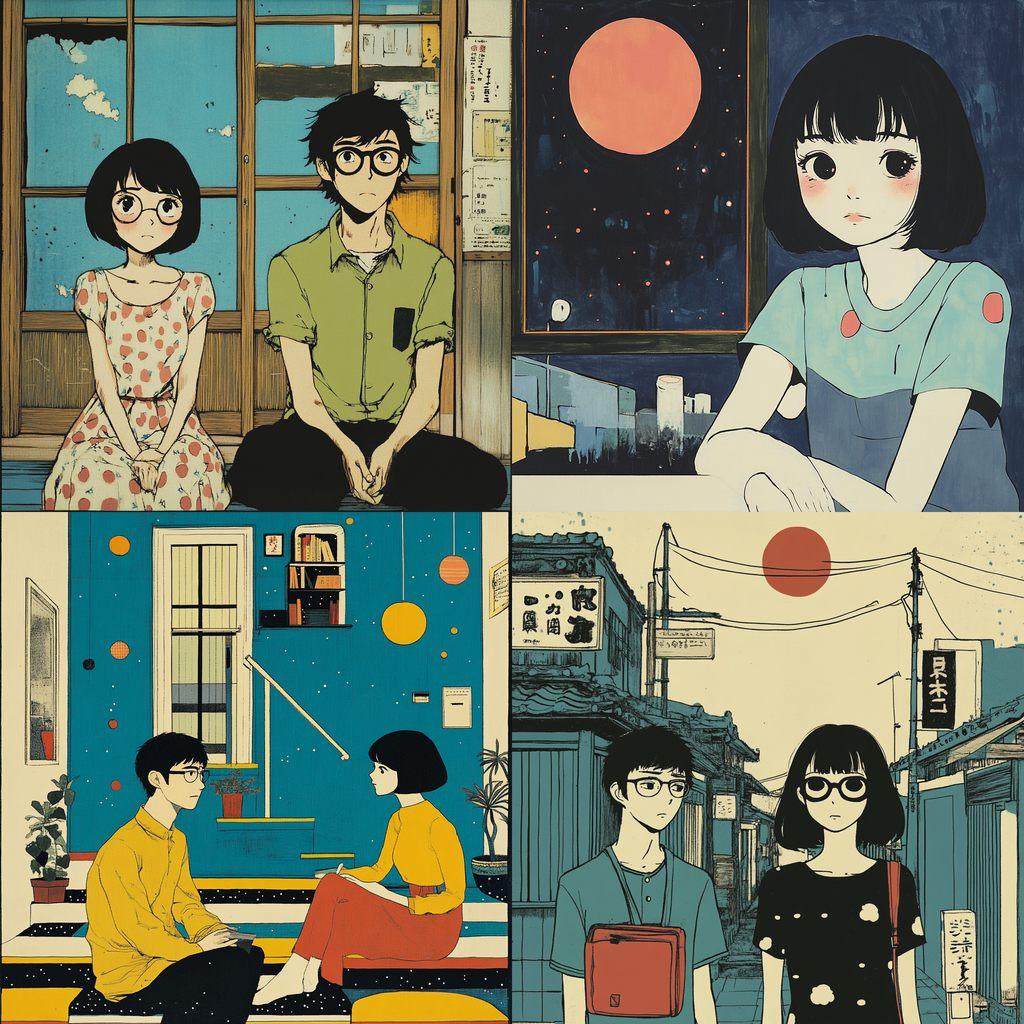 The Tatami Galaxy style, Midjourney V6.1, render 1 of 4