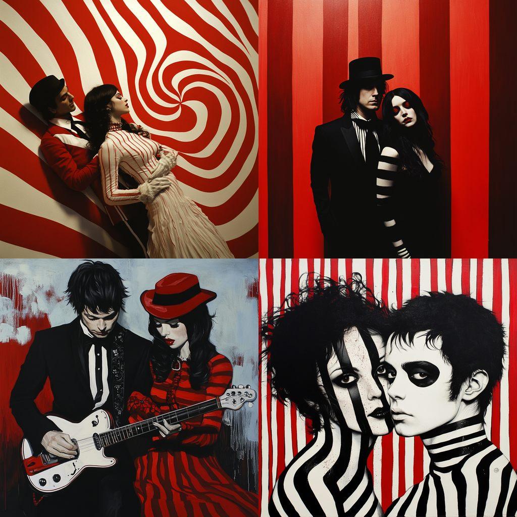 The White Stripes style, Midjourney V6.1, render 1 of 4