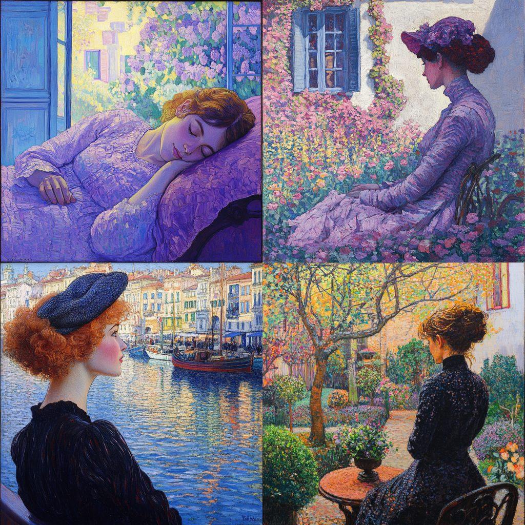 Theo van Rysselberghe style, Midjourney V6.1, render 1 of 4