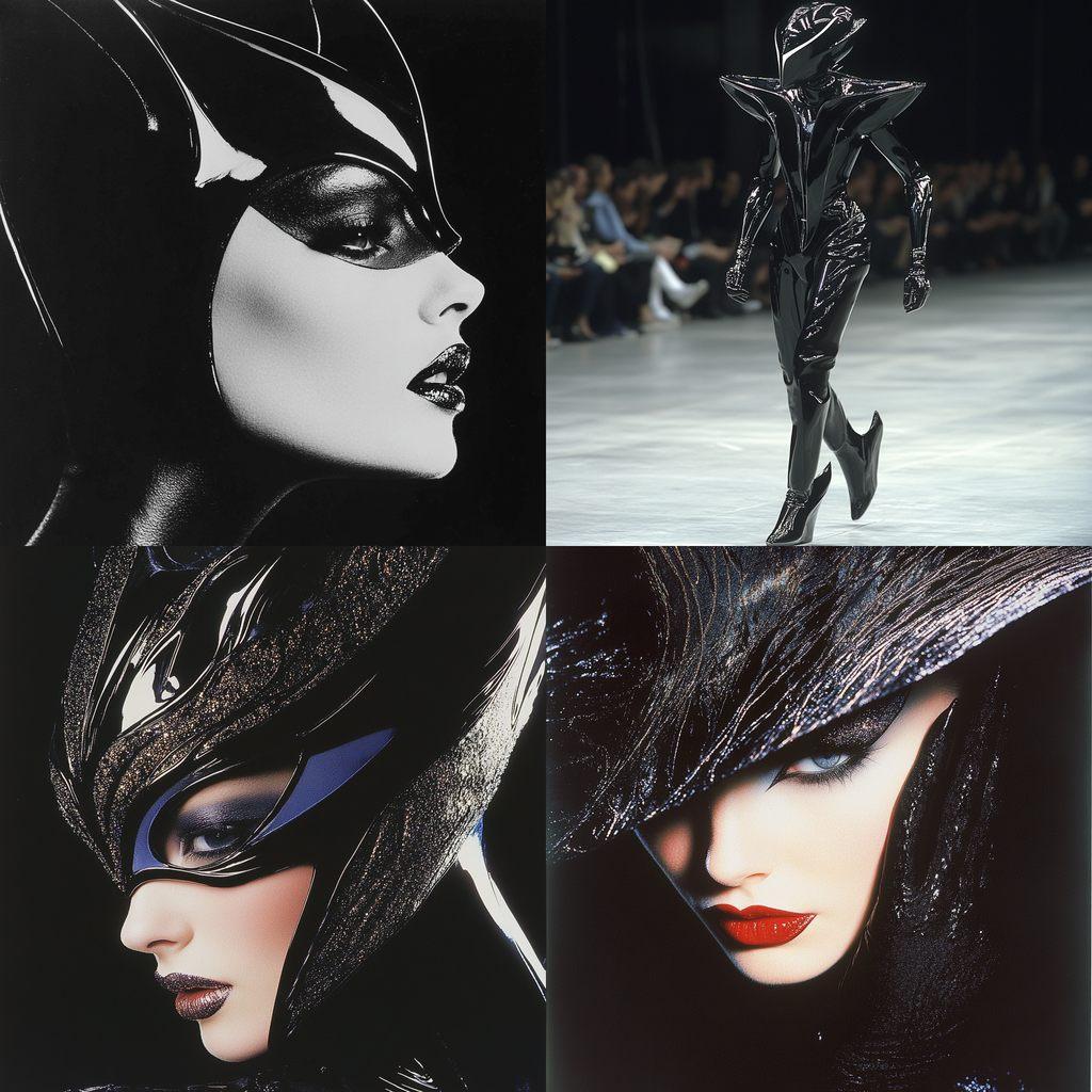 Thierry Mugler style, Midjourney V6.1, render 1 of 4