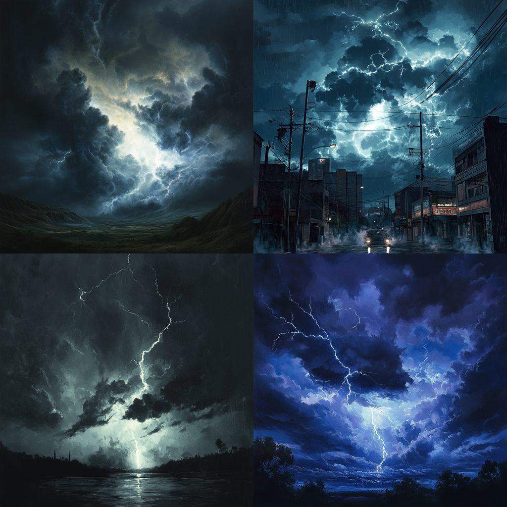 Thunderstorm style, Midjourney V6.1, render 1 of 4
