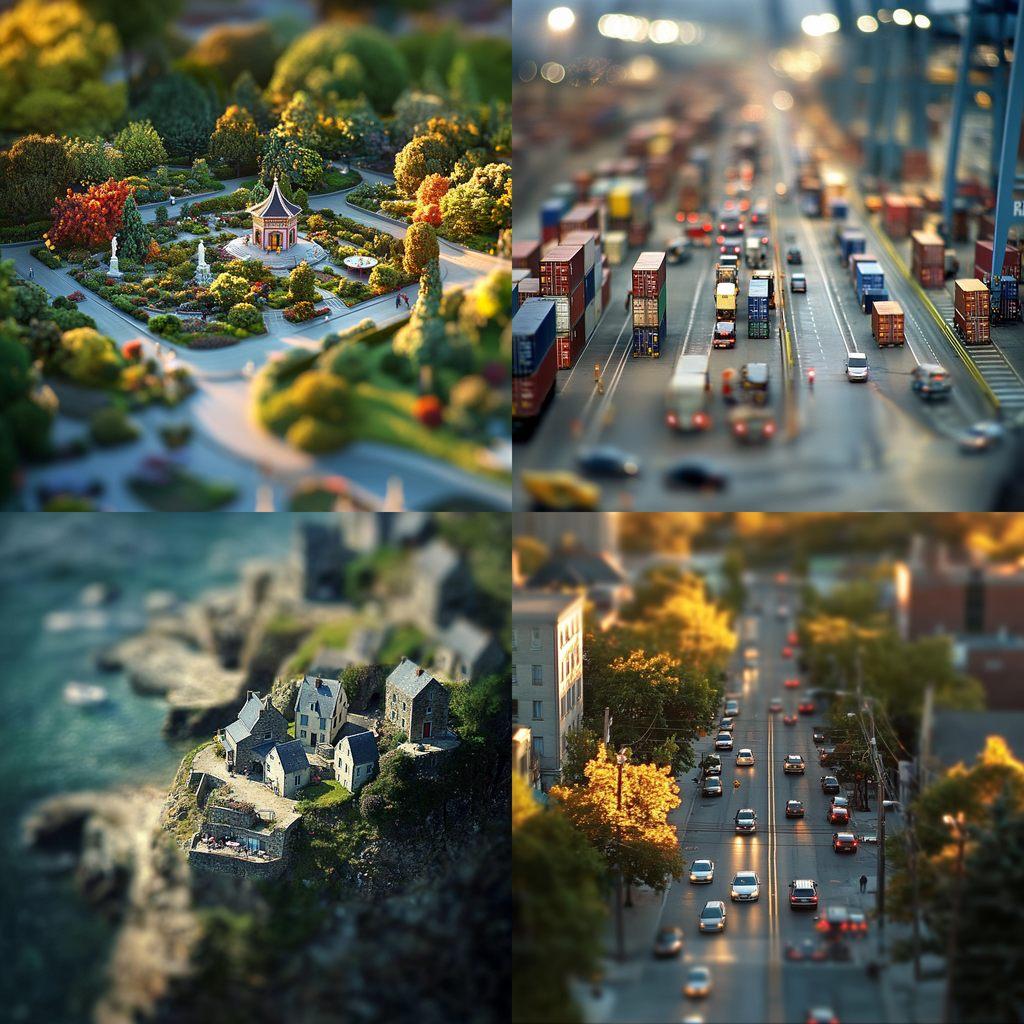 Tilt-Shift style, Midjourney V6.1, render 1 of 4