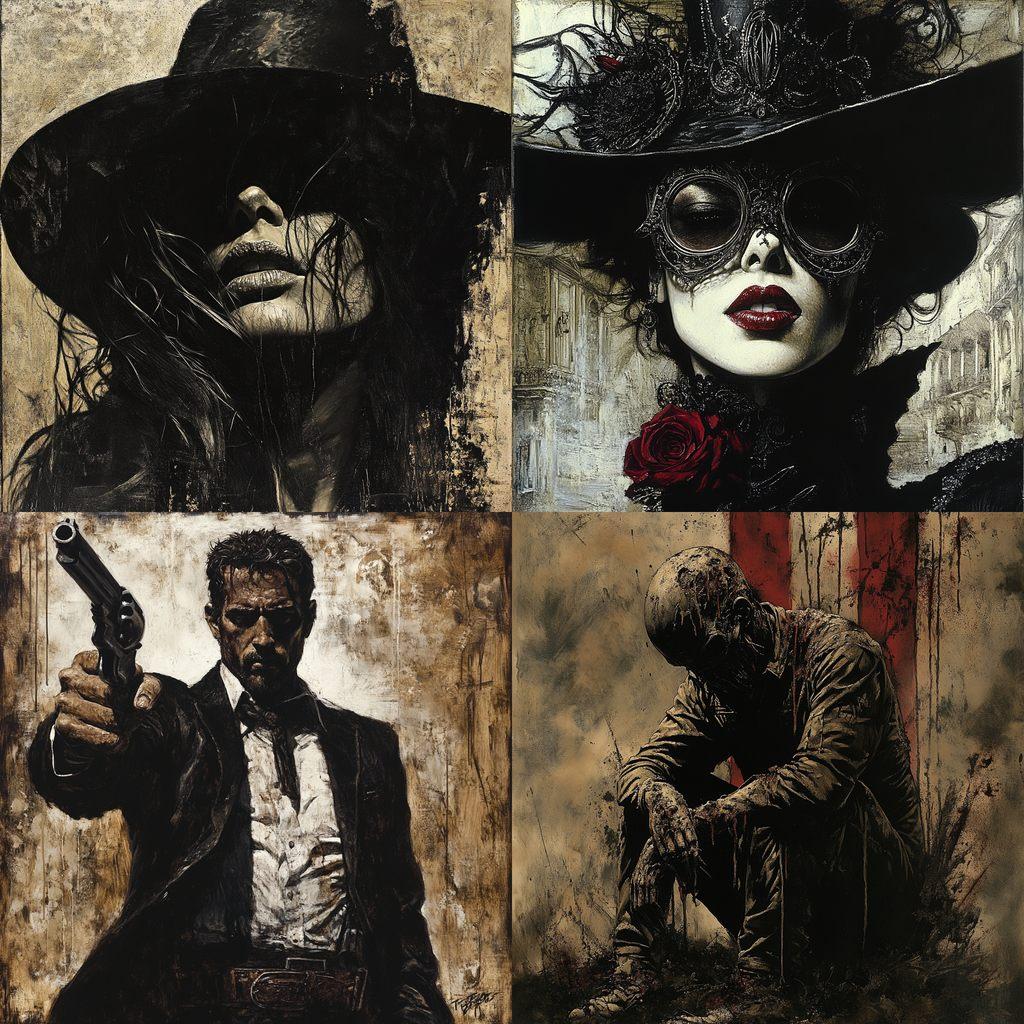 Tim Bradstreet style, Midjourney V6.1, render 1 of 4