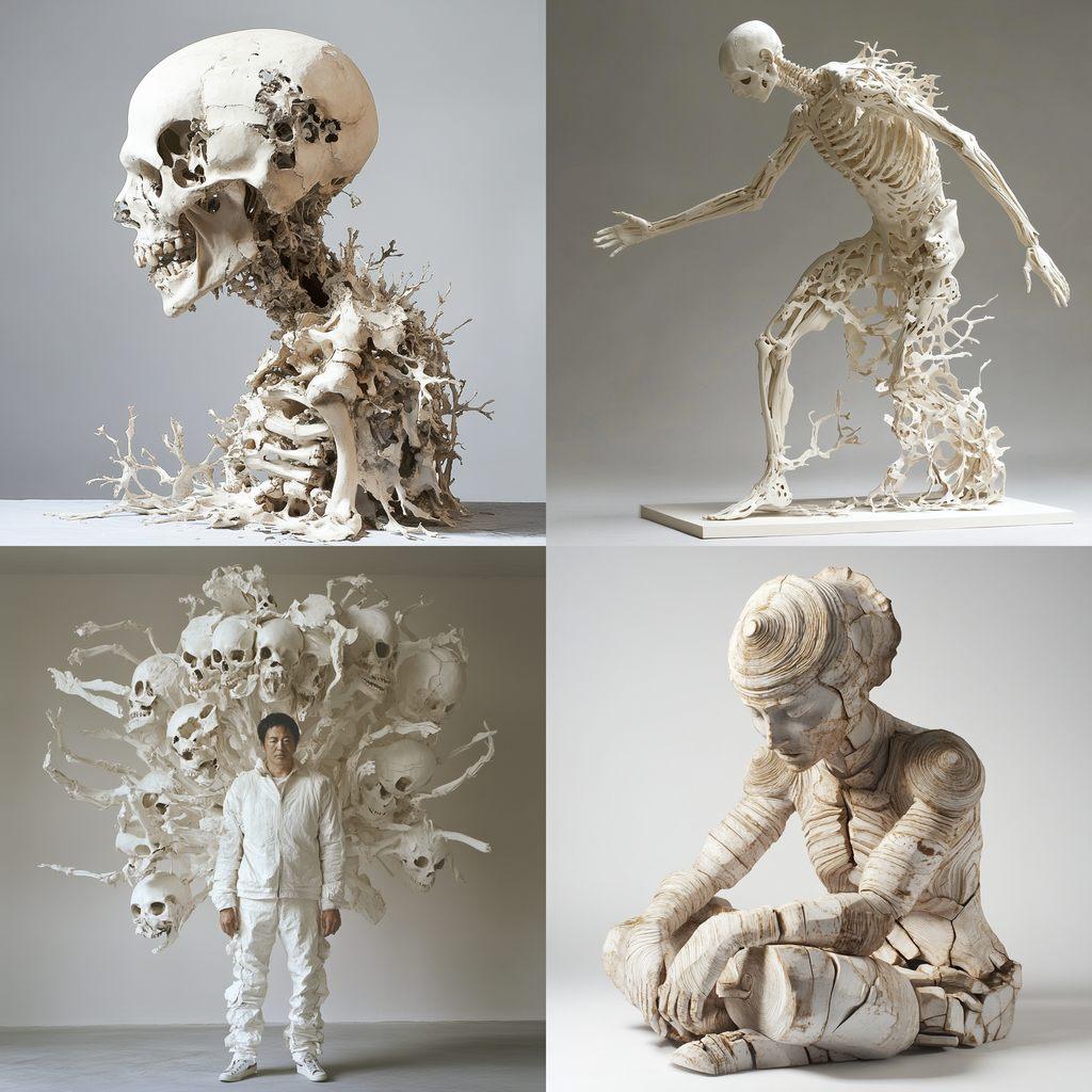Tim Hawkinson style, Midjourney V6.1, render 1 of 4
