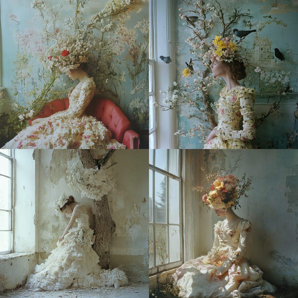 Tim Walker style, Midjourney V6.1, render 1 of 4