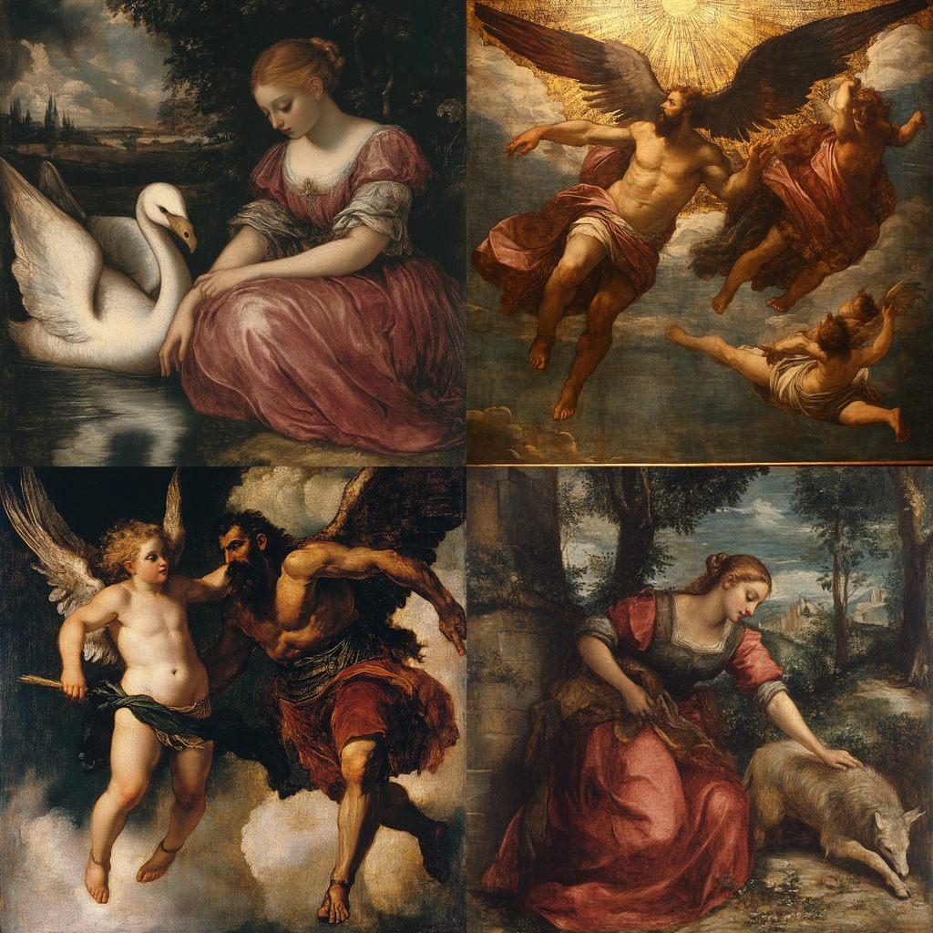 Titian style, Midjourney V6.1, render 1 of 4