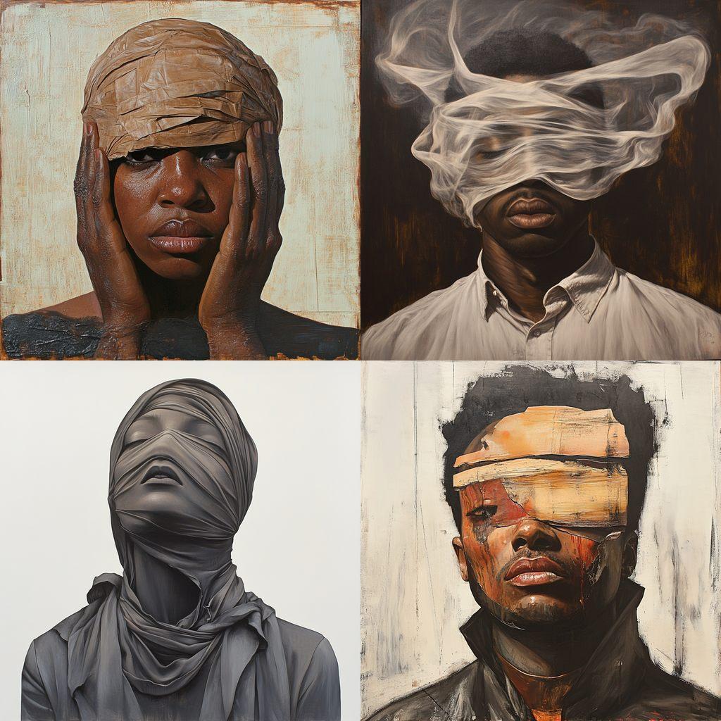 Titus Kaphar style, Midjourney V6.1, render 1 of 4